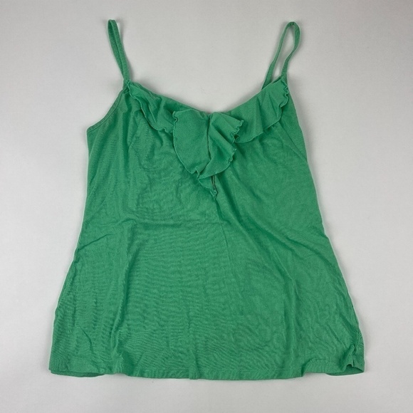 Old Navy Womens Tank Top Green Ruffles Small Pet - Picture 5 of 5